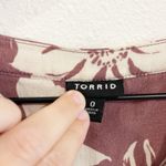 Torrid  Harper Tank Gauze Pullover Blouse Purple Officewear Floral Comfy Casual Photo 3