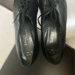 Bally Vintage 60s of Switzerland Leather Basket Weave Lace Up Loafers Unique 7.5 Photo 6