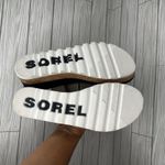 Sorel  Cameron Platform Slingback Sandals Taupe Sea Salt Leather Women's Size 8 Photo 5