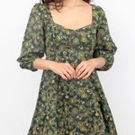 J.Crew Floral Green Mini Dress Photo 1