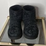 UGG  black printed suede ankle boots size 6 Photo 1