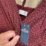 Hollister maroon red long sleeve patterned maxi dress, NWT, XS Photo 4