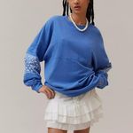 BDG NWOT  X Urban Outfitters Cape May Embellished Long Sleeve Tee Blue Photo 1