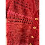 Sundance Petite Large Open Knit Cardigan Sweater Red Button Down BohO Size undefined Photo 2