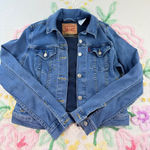 Levi Strauss & CO. Womens Denim Trucker Jacket Size S Blue Button Front Classic Photo 0
