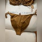 SKIMS NWT 2pc Skim Swimsuit Rushed T-Shirt & Bikini String Tie Bottoms Almond Size 2X Photo 6