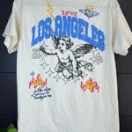 TRUST THE UNIVERSE Los Angeles Distressed 100% Cotton T Photo 0