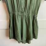 Line and Dot  Green Short Sleeve Romper Photo 4