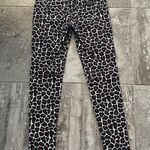 Michael Kors  Animal Print Skinny Jeans, Black/ Purple/ White Size 2 Photo 3