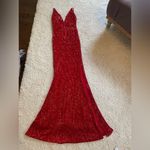 Hello Molly Red Sequin Maxi Dress Photo 1