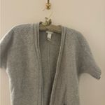 Kenar short sleeve sweater cardigan lambs wool and rabbit hair blend size S Gray Photo 1