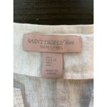 Saint Tropez West Saint Tropez‎ West White 100% Linen Silver Embroidered Tunic Top Size Large Photo 4