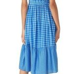 Draper James Flutter Sleeve Gingham Silk Patio Shirtdress Photo 1