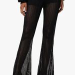 The Drop Chic Black Women's Flare Leg Crochet Pants NWT Photo 0