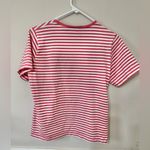 S.K.U. Designs | Pink & White Striped Short Sleeve T Shirt | Size Small Photo 2