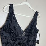 Women's Dress VTG Burnout Velvet Paisley Y2K Deadstock Fairy Goth Vampy Witchy Black Size 16P Photo 1