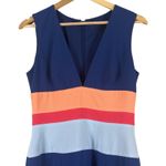 BCBGMAXAZRIA  Lizette Maxi Dress Womens 4 Blue Colorblock Sleeveless Event Formal Photo 3