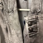 INC Vintage Washed Denim Blazer Jacket sz Large P Gray Photo 6