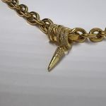 Gold bold necklace carabiner with charms chunky statement Photo 3