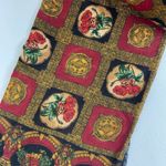 Women's vintage black rose renaissance fruit fringe lightweight fashion scarf Photo 3