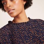 Anthropologie 🆕NWT Women’s Seen Worn Kept Vega Pleated Mini Dress Navy Size 6 Photo 2