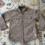 Free Country  Taupe/Lavender Quilted Lightweight Snap Button Shacket Medium Photo 0