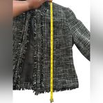 Cato Women's Black Tweed Jacket Open Front Size M Photo 3