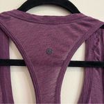 Lululemon  Yogi Everyday Tank Top Sz 6 Purple Heathered Racerback Front Pocket Photo 8