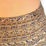 Vintage Hunt Club Collection Skirt Faux Wrap Cream Floral Stripe Print Size 14 Tan Photo 2