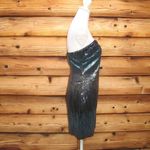 H:ours Stretch Sequin Strapless Mini Dress Blue Photo 1