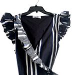 Apiece Apart  Costa Del Sol Wrap Dress Blue White Size 10 UB Photo 6