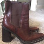 MIA Brown Leather Booties Photo 0