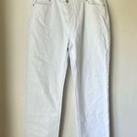 Princess Polly Holly White Denim Asymmetric Button Fly Straight Leg Jeans 12 Photo 7