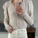 Cream Cardigan White Photo 4