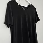 Chico's NWT Women's Knit Kit Laser Cut Short Sleeve Top in Black Size Small Photo 4