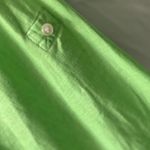 American Living L Long Sleeve Shirt Button Lime Green Linen Utility Bright Work Photo 3