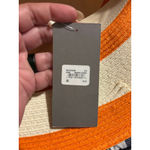 Nordstrom Rack  Orange & White Striped Sun Hat One Size Photo 1