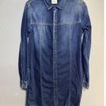 Hudson Jeans Hudson Trisha Utility Shirt Dress In Berkley Jeans Denim Woman Size M Photo 4
