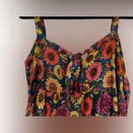 Natural Life Patti Tie Front Maxi with Sunflowers on Green Size L Photo 1