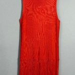 Opening Ceremony Knit Pleated Mini Dress Womens Small Orange Cocktail Party Chic Photo 0