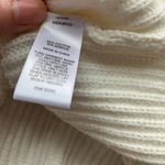 EXPRESS Cream Ribbed Oversized Sweater One Size Photo 3