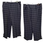 Versona  New Windowpane Print Size 18  Slim Straight Pant 25 Inch Inseam Photo 12