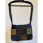 Boho Hippie Crossbody Shoulder Bag Patchwork Peace Sign Colorful Purple Photo 3