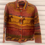 Jane Ashley Vintage 1990's Jacket Horse Print Size Medium Photo 0