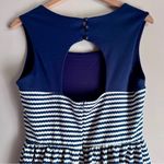 Altar'd State Altar’d State Navy and White Striped Open Back Sleeveless A-Line Dress Sz Large Photo 4