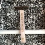 Poof! Black & White Heathered Knit Long Sleeve Open Cardigan Photo 2