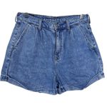 American Eagle  Outfitters Mom Shorts Denim Jean High Waist Rise Women's Size 2 Photo 0