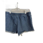 Aerie Raw hem cut off Soft Jean Shorts Rope tie S Blue Photo 1