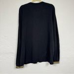 Lucky Brand  Black Gold Beaded Boho Blouse Womens XL Classic Embroidery Shirt Top Photo 8
