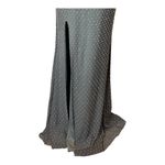 La Femme  Dress Women 00‎ Gray Gunmetal Beaded High Neck Cut Out Formal Gown Prom Photo 7